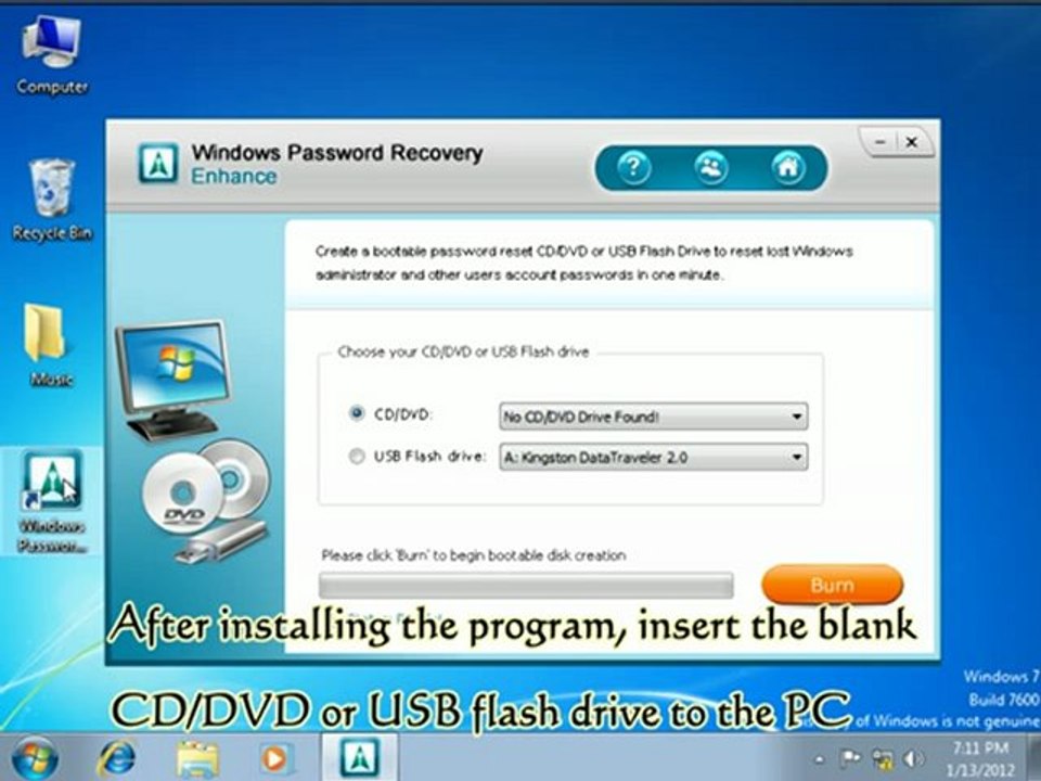 How to Recover Lost Windows 8/7/Vista/XP/2000/NT Password with a Bootable USB Flash Driver
