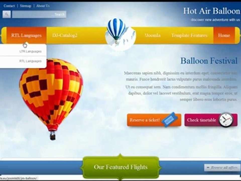 Joomla 2.5 / 1.7 template: JM-Balloon