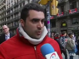 Manifestación en contra del Proceso de Bolonia