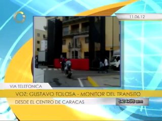 Reporte del tráfico desde el centro de Caracas