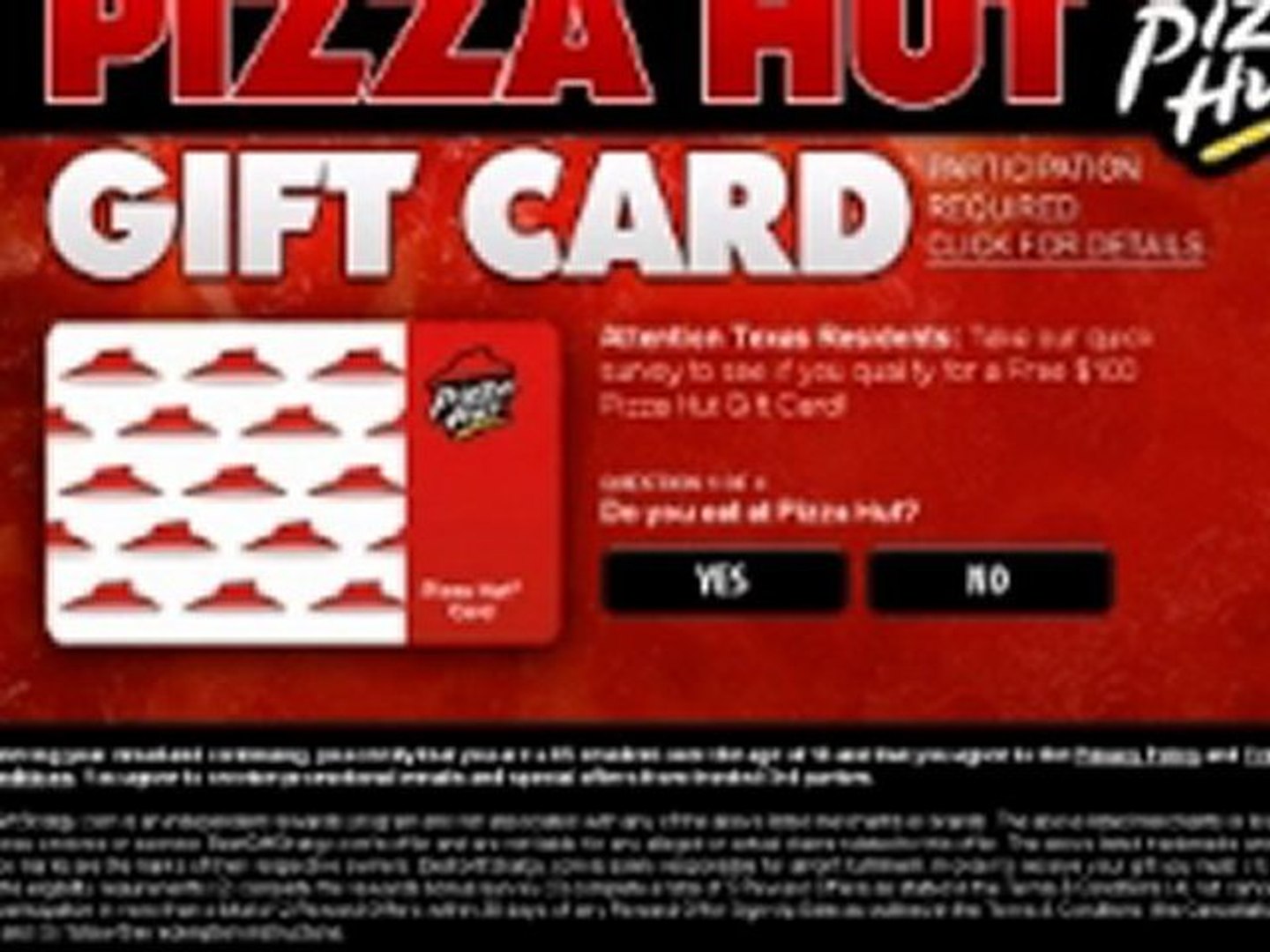 How To Get A Free Pizza Hut 100 Gift Card Video Dailymotion