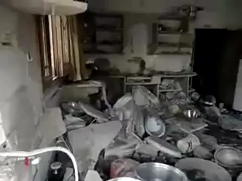 Syria فري برس حماه المحتلة آثار القصف على قلعة المضيق 16 6 2012 Hama