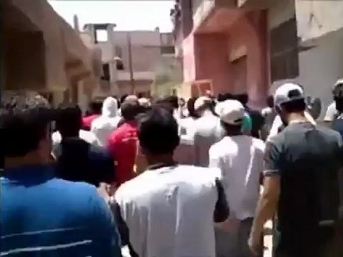Syria فري برس ريف دمشق مظاهرة جديدة عرطوز الفضل جمعة النفير العام15 6 2012 Damascus
