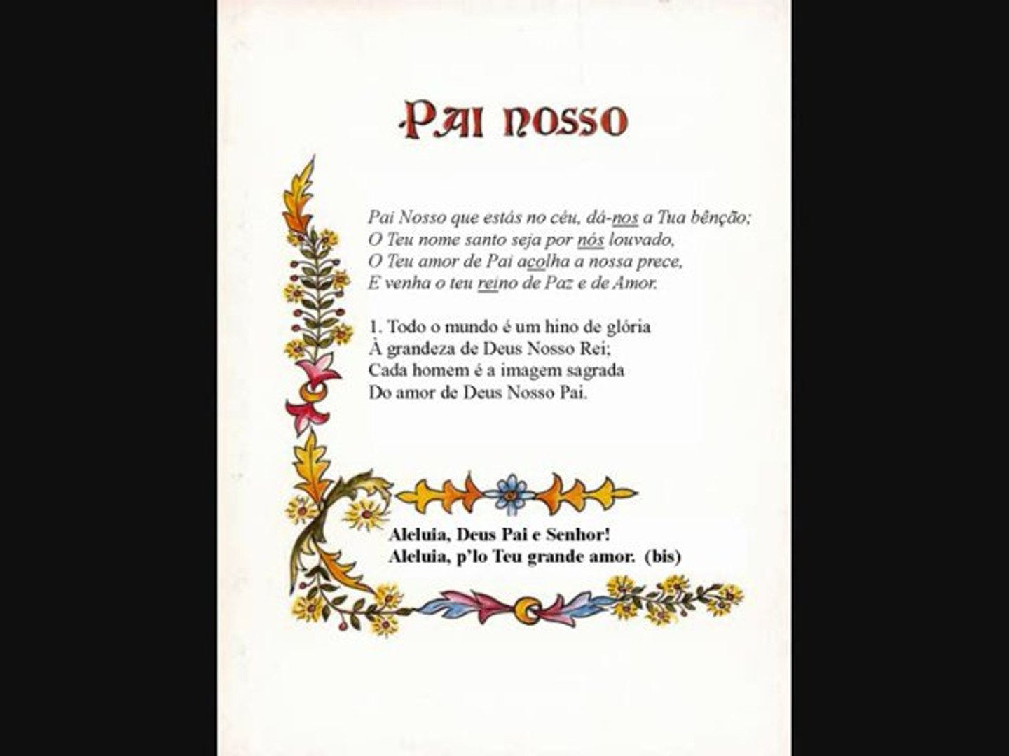 Notre Pere En Portugais Video Dailymotion