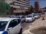 اعتصام بالسيارة الاجرة الصيني امام ديوان عام محافظة بورسعيد