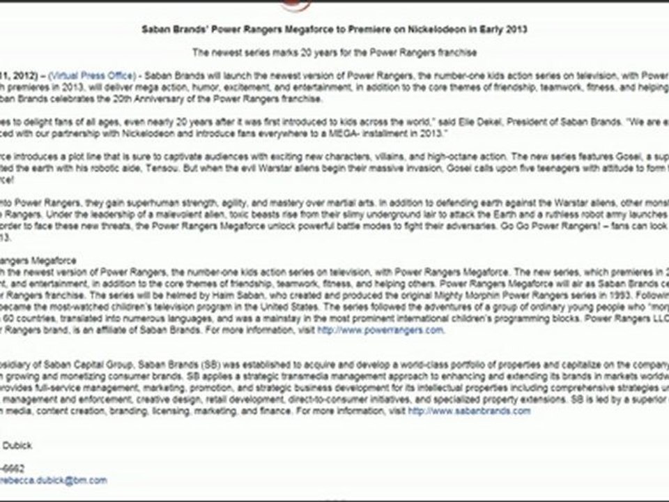 Power Rangers Megaforce News 2013 (Watch in 720 + Full screen)
