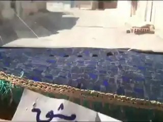 Syria فري برس ريف دمشق  كناكر اغلاق المحال حداد على روح الشهيد أحمد الحوري  11 6 2012 Damascus