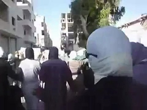 Syria فري برس ريف دمشق داريا مظاهرة نسائية 11 6 2012 ج5 Damascus