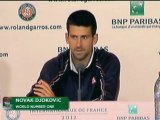 Roland Garros - Djokovic cree que aún quedan muchas batallas con Nadal