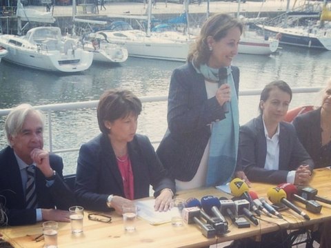 Martine Aubry et Cécile Duflot à la Rochelle en soutien à Ségolène Royal