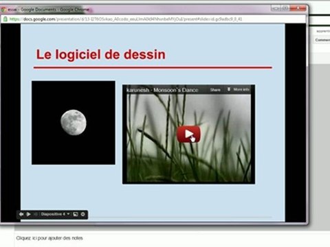Google Docs | insertion d'images ou de vidéos dans une présentation