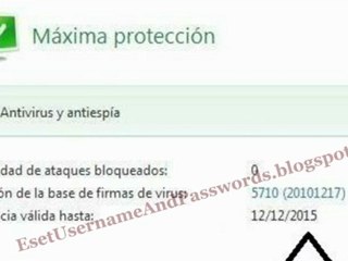 Eset smart security 5 username and password 2016 !