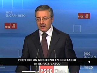 Blanco insiste en un gobierno socialista en minoría en el País Vasco