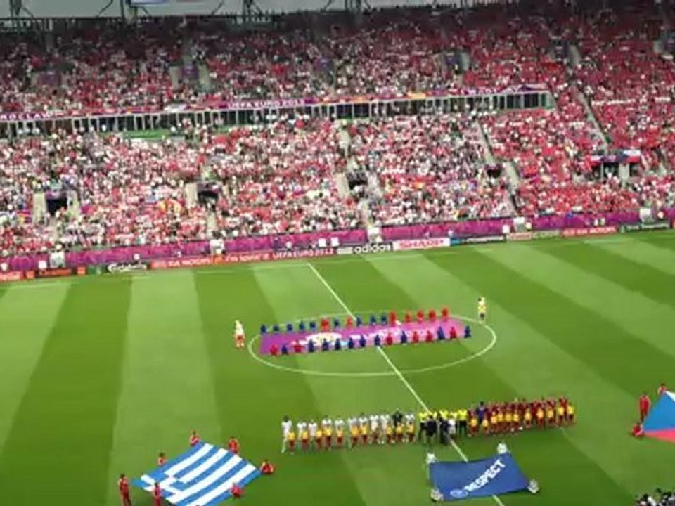Εθνικός ύμνος Ελλάδας στον αγώνα με την Τσεχία