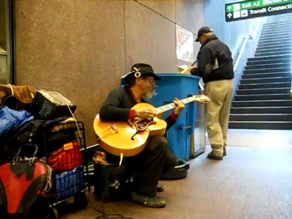 SF BART GUITAR BUSKING _ Embarcadero Station