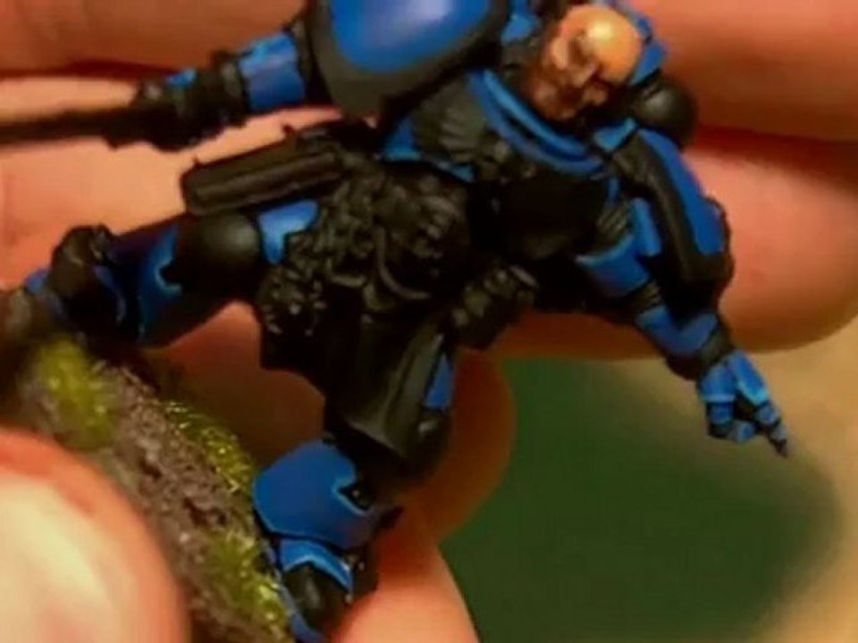 Painting a Space Marine Sargent El's Way Part 2 - Face
