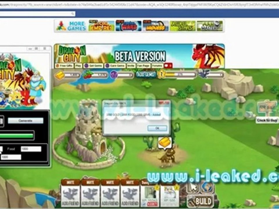 Dragon City Hack ² FREE Download ² June 2012 Update Unlimited gold, food, gems, energy