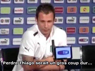 Cassano : "Thiago Silva, impossible à remplacer"