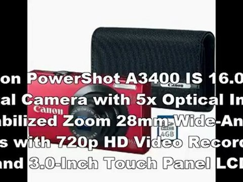 FOR SALE Canon PowerShot A3400 IS 16.0 MP Digital Camera