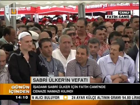 Sabri Ülker vefat Etti Fatih Camiinde cenaze namazı kılındı