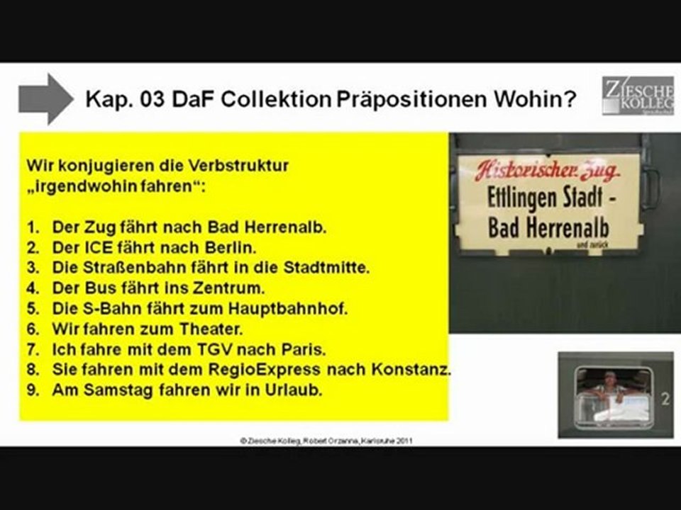 Kap. 03 DaF Collektion Präpositionen irgendwohin fahren