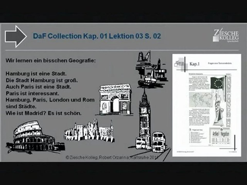 DaF Collection Kap.01 Lektion 03 S.02 Ein bisschen Geografie Städte