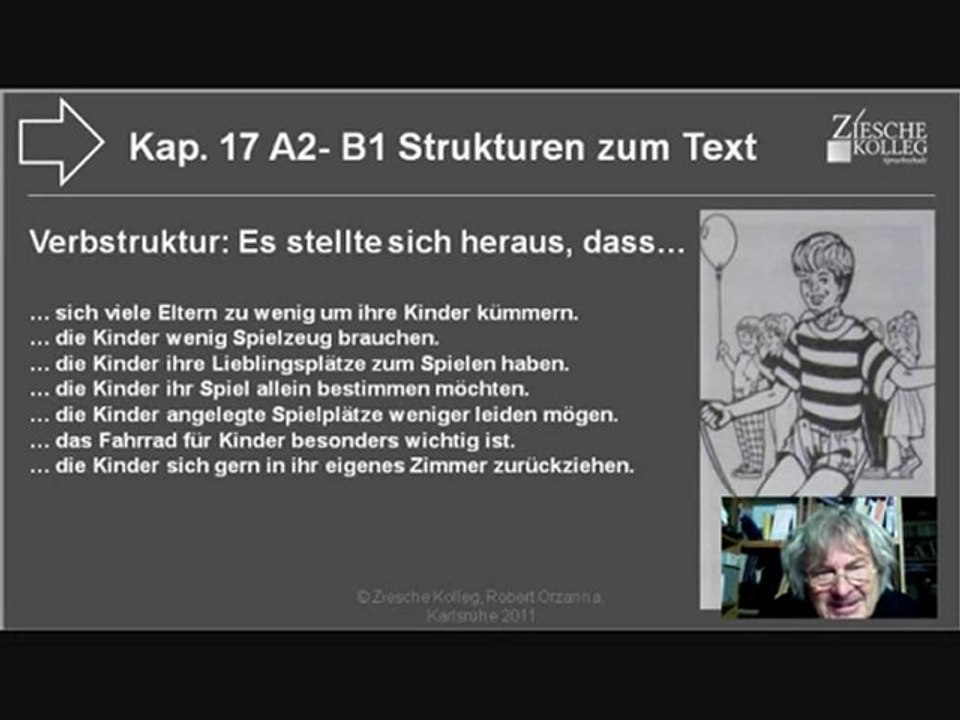 A2-B1 Thema Kinder müssen toben sich herausstellen