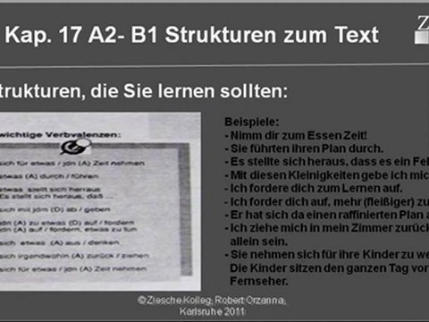 A2-B1 Strukturen zum Text Kinder müssen toben