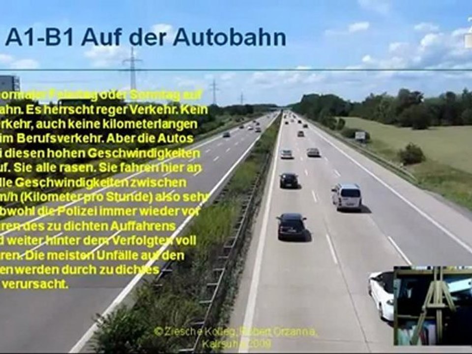 A1-b1 auf der autobahn lesetext