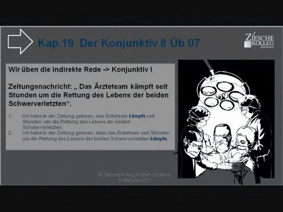 Kap. 19 kurs a2-dsh konjunktiv i indirekte rede Üb-beispiel 07