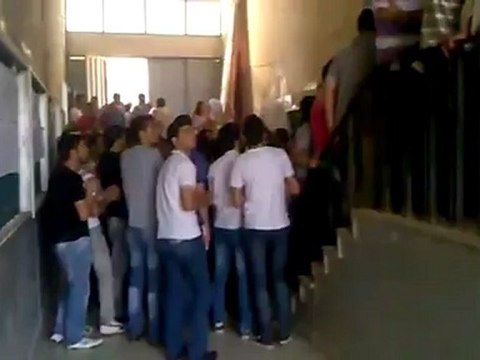 Syria فري برس حلب مظاهرة كلية الكهرباء جامعة حلب 13 6 2012 Aleppo