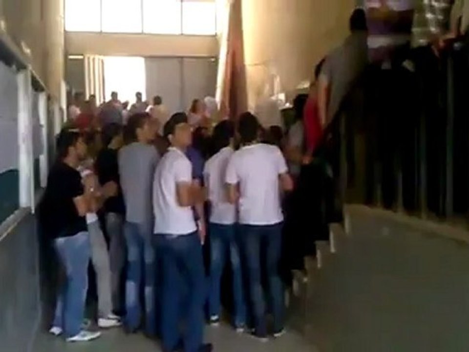 Syria فري برس  حلب مظاهرة كلية الكهرباء جامعة حلب   13 6 2012 Aleppo