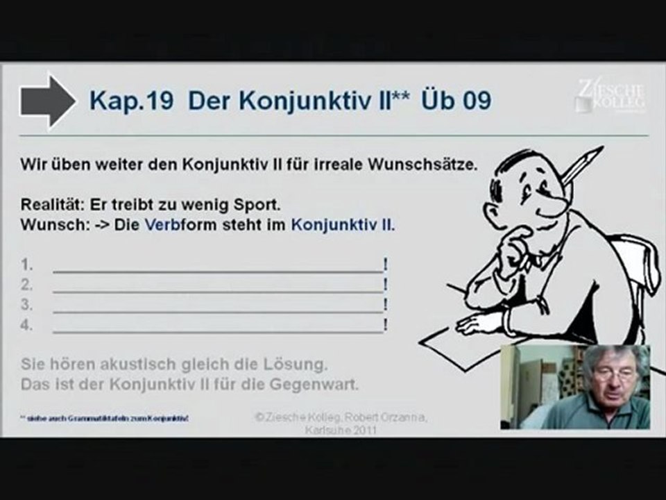 Kap. 19 Kurs A2-B1 Konjunktiv II irreale Wunschsätze Üb 09