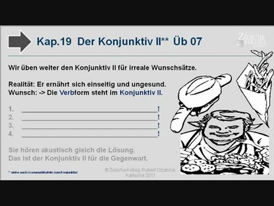 Kap. 19 A2-B1 Konjunktiv II irreale Wunschsätze Üb 07