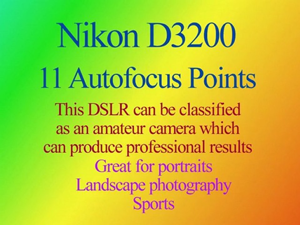 SPECIAL DISCOUNT Nikon D3200 24.2 MP CMOS Digital SLR with 18-55mm f/3.5-5.6 AF-S DX VR NIKKOR Zoom Lens