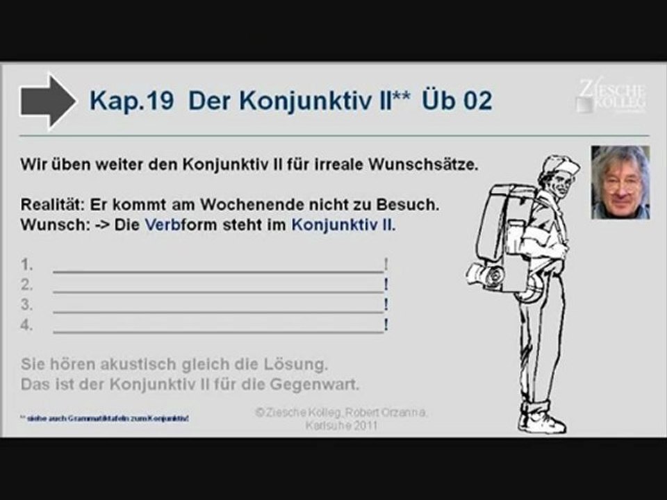 Kap. 19 Kurs A2-B1 Konjunktiv II irreale Wunschsätze Üb 02