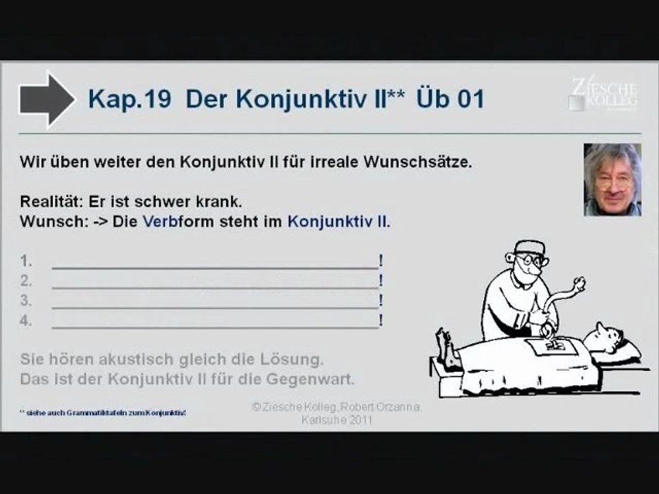 Kap.19 Kurs A2-B1 Konjunktiv II Wunschsätze Übung 01