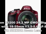 FOR SALE Nikon D3200 24.2 MP CMOS Digital SLR with 18-55mm f/3.5-5.6 AF-S DX VR NIKKOR Zoom Lens