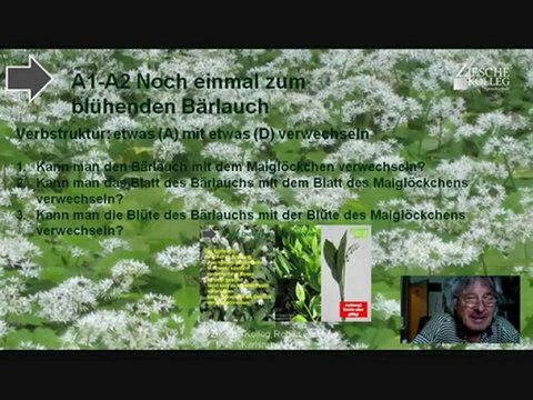 A1-A2 Verbstruktur verwechseln mit + D Thema Bärlauch