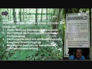 A1-B1 Osterwanderung Bannwald 03 Verbstruktur dienen zu + D