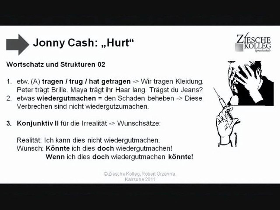 B1-2 Jonny Cash Hurt Wortschatz und Strukturen 2