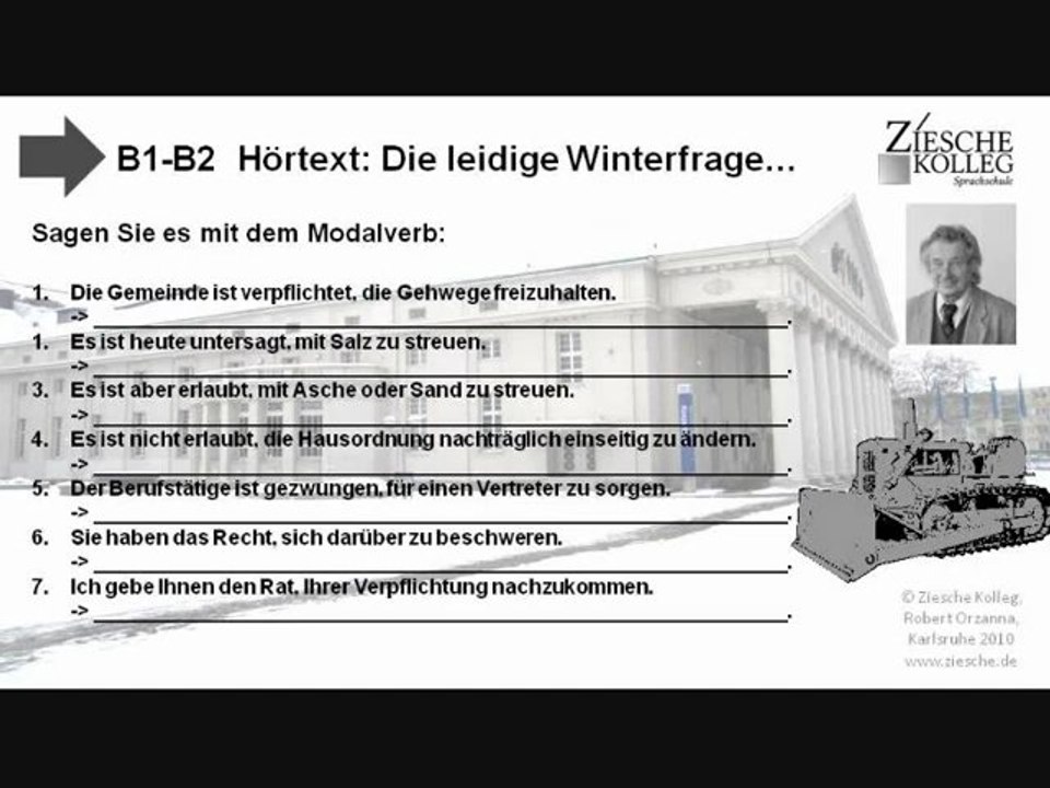 B1-B2 Hörtext Die leidige Winterfrage Modalverben