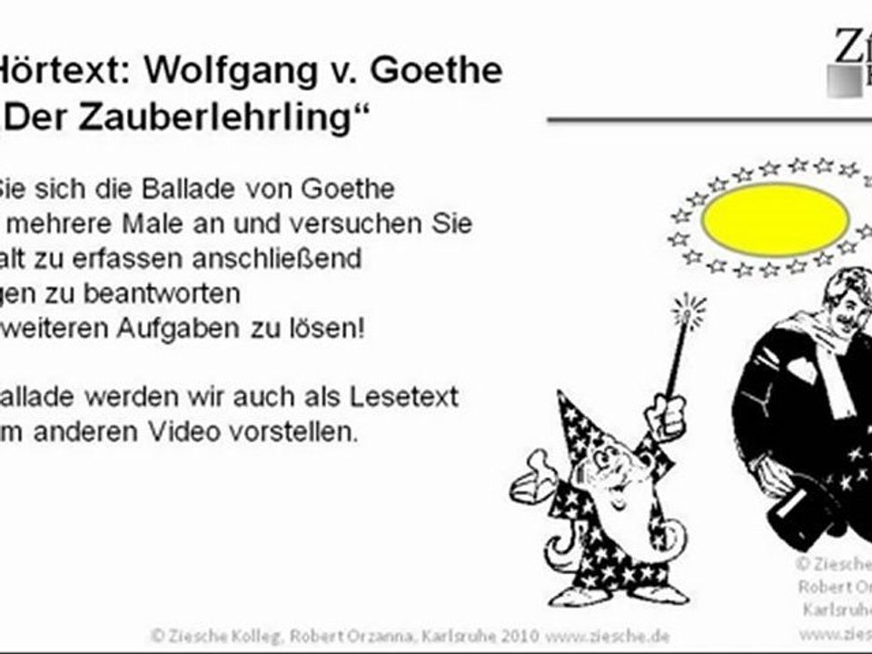 C1-C2 Hörtext Literatur Ballade Der Zauberlehrling S.01