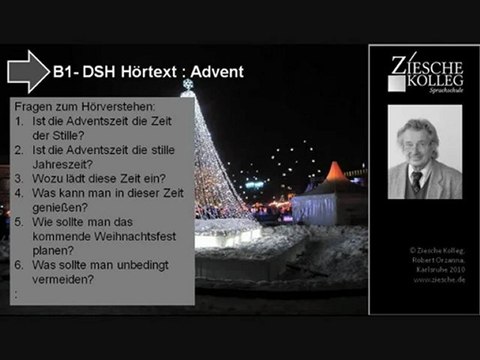 B1-DSH-Vorbereitung Fragen zum Hörtext Advent S.02