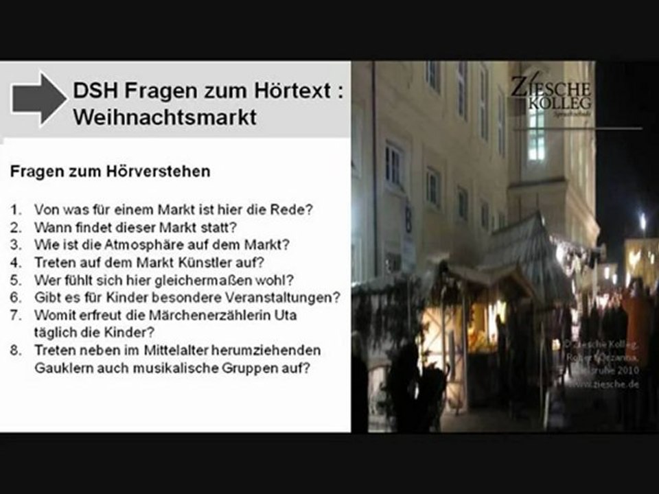 B1-DSH Vorbereitung Fragen zum Hörtext Weihnachtsmarkt S.02
