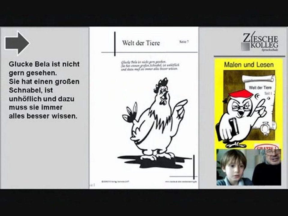 Lesestunde für Erstklässler Tiere S..02
