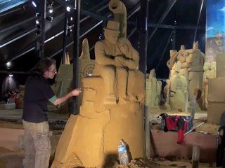 Sand Sculptures .. Le Monde Enchanté .. Time Lapse