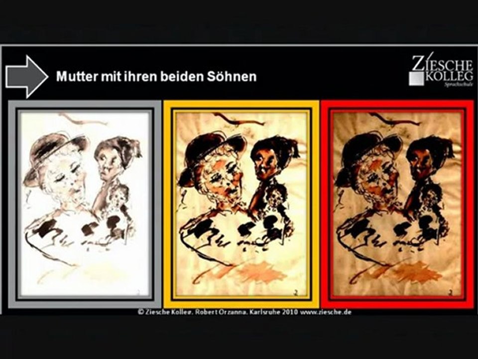 Kunst am Kolleg S.06 Mutter mit ihren beiden Söhnen