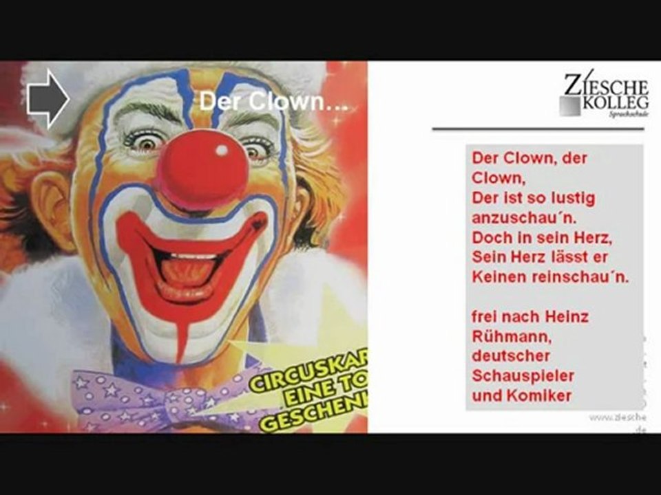 A2-B2 Textproduktion Der Clown