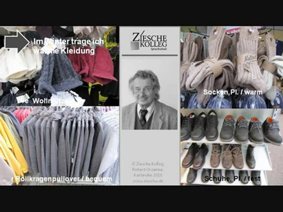 E1- A1.1 Einführungskurs Winter Kleidung warme tragen S.01